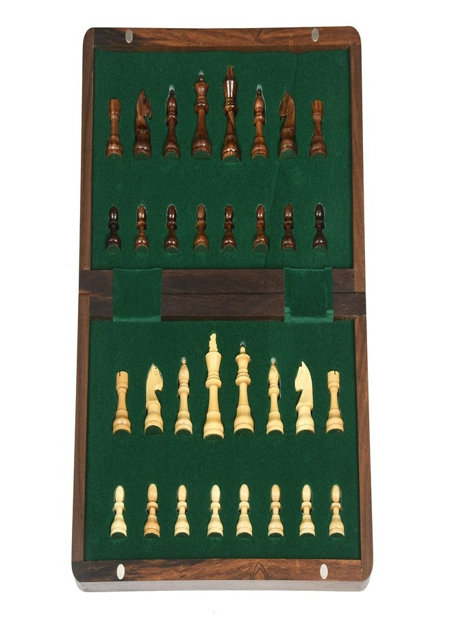 Hamleys 12 inches Wooden Travel Folding Sheesham Magnetic Chess Set for Kids 5Y+, Multicolour | Safe & Gift-Friendly - Image 3